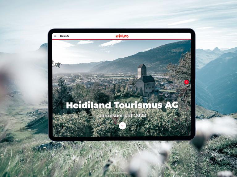 Landingpage Heidiland Tourismus Jahresbericht 2023