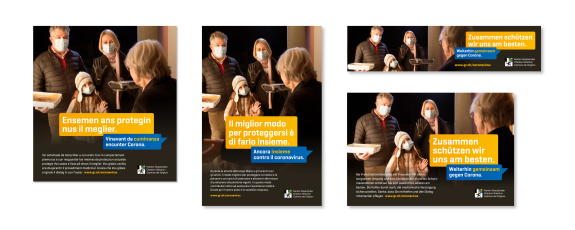 Printinserate Corona Kampagne Kanton Graubünden