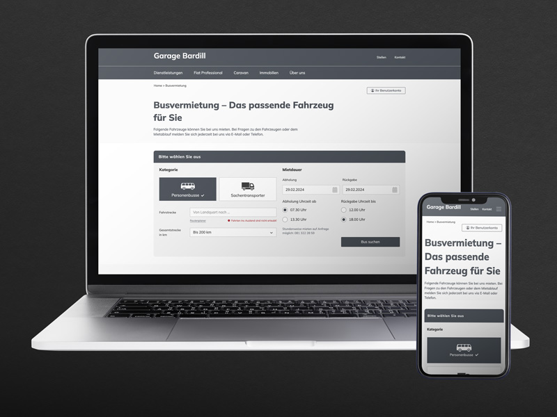 Auto Bardill AG. Fahrzeugvermietung «easyrent».