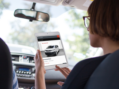 Gewünschtes Fahrzeug auswählen