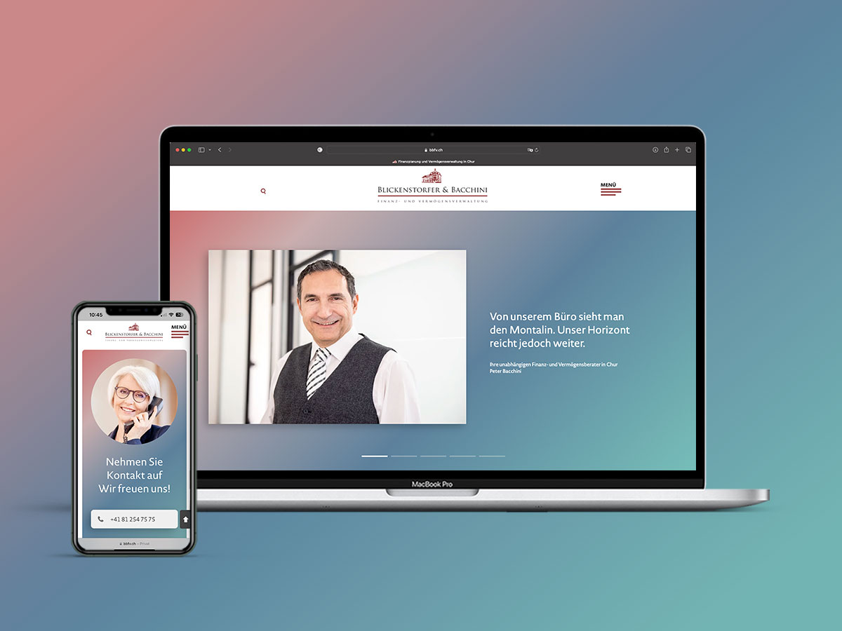 Blickenstorfer &amp; Bacchini. Redesign Website. 
